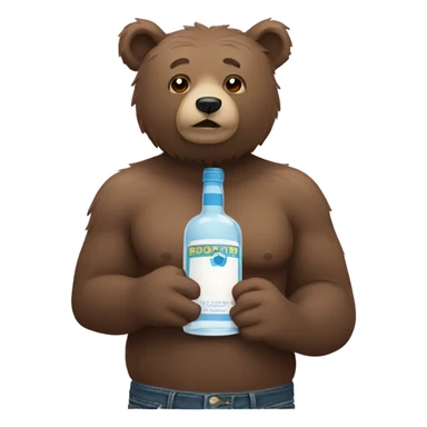 Gay bear drinking vodka  sticker
