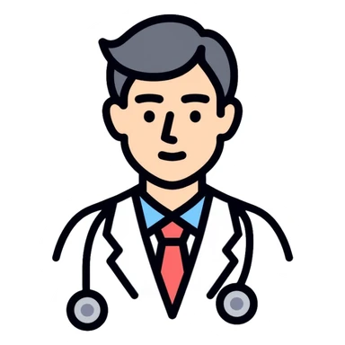 medical doctor with stethoscope sticker
