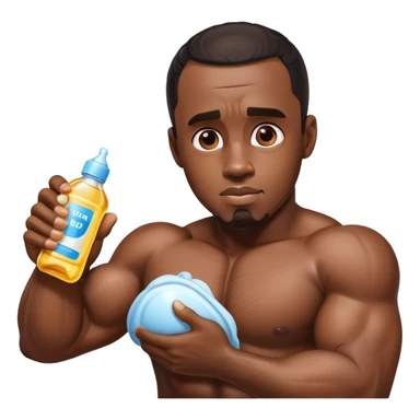 Diddy with baby oil  sticker
