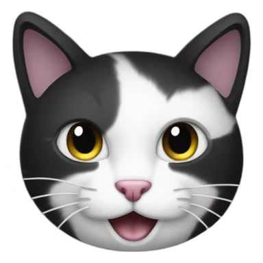 Karaoke-black-and-white-cat sticker