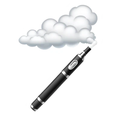 modern vape pen with vapor cloud sticker
