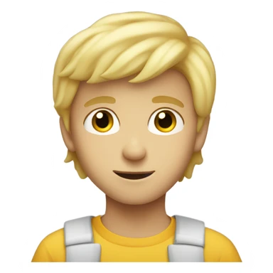 blonde boy looking at viewer sticker