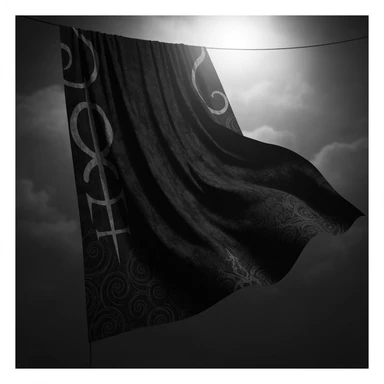 goth banner, no text, no background, minimal, expressive, variation 2 sticker