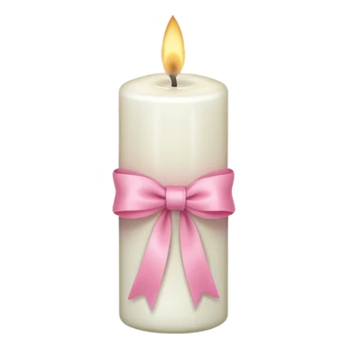 Candle with pink ribbon sticker
