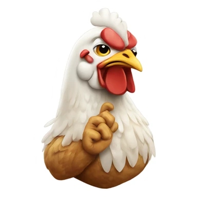 Chicken smoking sticker