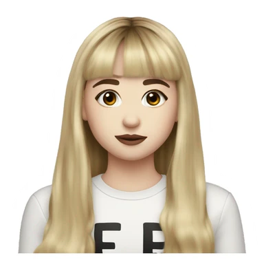 sabrina carpenter with bangs sticker