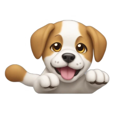 perro-shitsu-saltando sticker