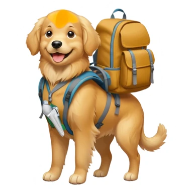golden retriever hiking sticker