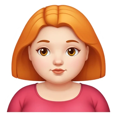 Sweet, round face plus sized girl sticker