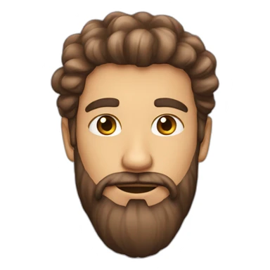 Homme avec barbe et cheveux longs sticker