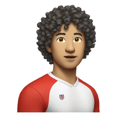 squid game character asian man curly hair player number 456  sticker