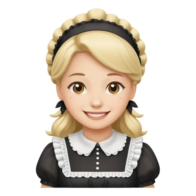 Mango dressed as a maid sticker