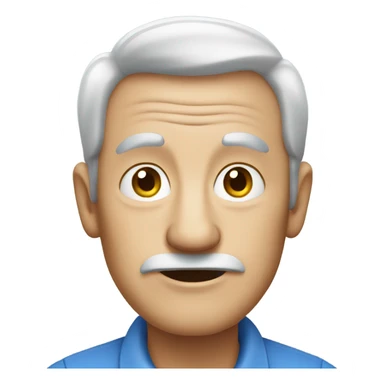 old man in blue shirt sticker