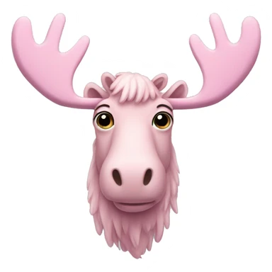 Pastel pink moose  sticker