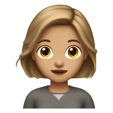 Girl with brown hair and blonde highlights  sticker