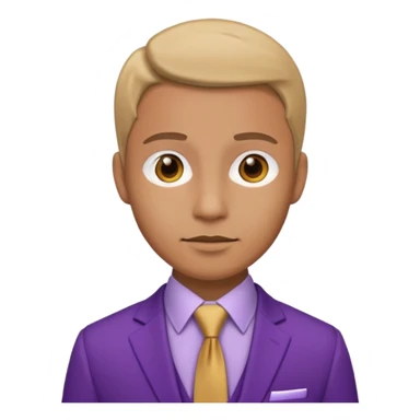 purple suit tie sticker