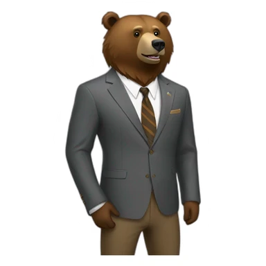 Grizzly wear suit sticker