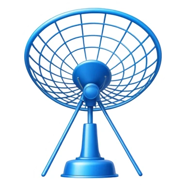 radar dish with signal waves sticker