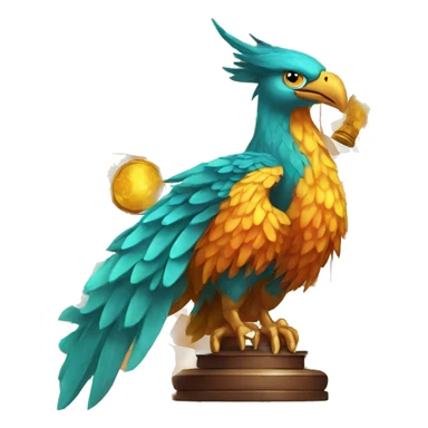 The phoenix bird is playing chess sticker