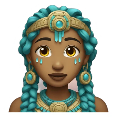 mayan godess full of tears sticker