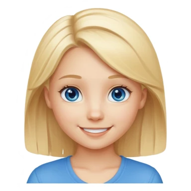 cute blond hair blue eye girl say OK in quote sticker