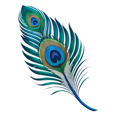 Peacock feather sticker