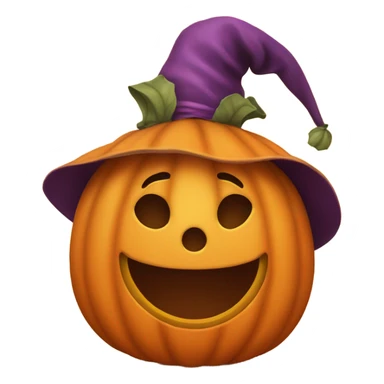 pumpkin with a hat sticker