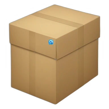 open box closed box side by side sticker