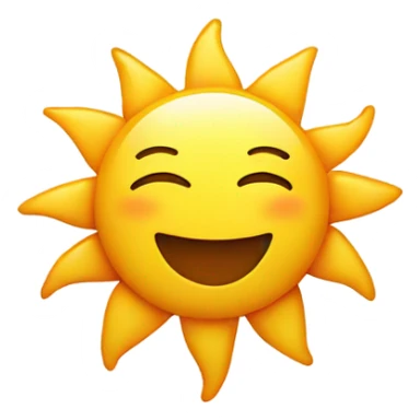 Sun with a happy face sticker