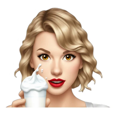 taylor-swift-selfie-milk-on-face-dripping sticker
