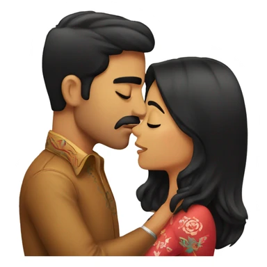 Mexican man kissing his Mexican black haired girlfriend  sticker