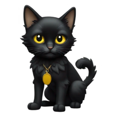 Chat noir chasse un papillon sticker