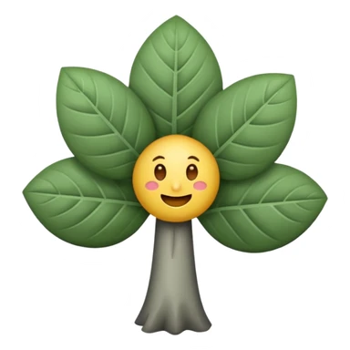 emoji de un trébol gris de 4 hojas sticker