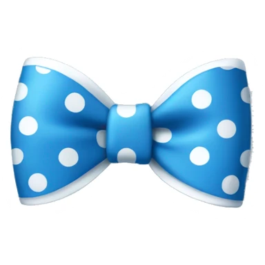Blue bow with white dots  sticker