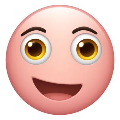 A blushing emoji, slightly rolling its eyes to the right in a playful manner  sticker