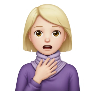 choking self hands wrapped around neck sticker