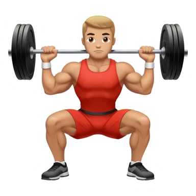 champion athlete weighted squats sticker