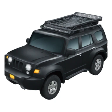 Black SUV with off-road lights  sticker