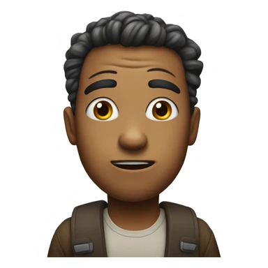 A person with a completely clueless expression sticker