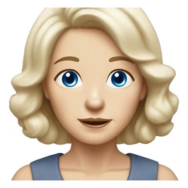 blue eyed old blonde lady with dark brown Cockapoo puppy dog sticker