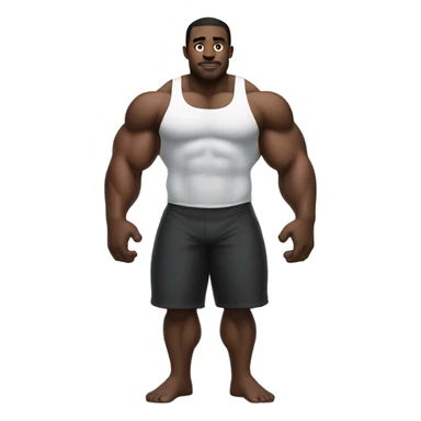 Big muscle black man sticker