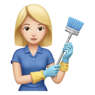 Cleaning the bathroom sticker