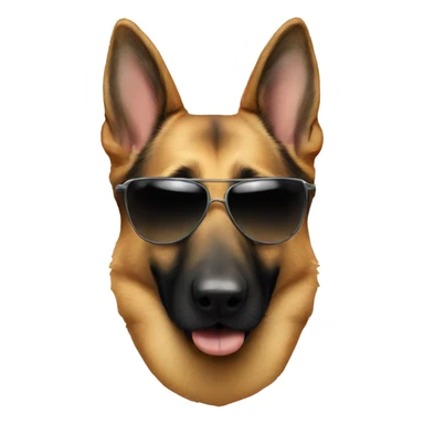 German shepherd with sunglasses sticker