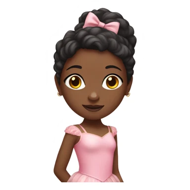 Black girl in pink ballerina clothing sticker