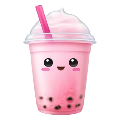 Light pink bubble tea sticker