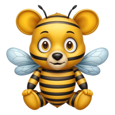 a hybrid bee bear animal sticker
