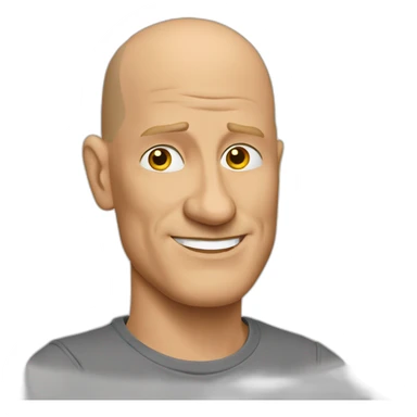 actor bald woody harrelson cartoon wearing tee  sticker