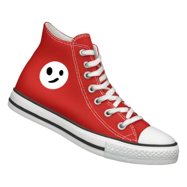 Converse emoji red sticker