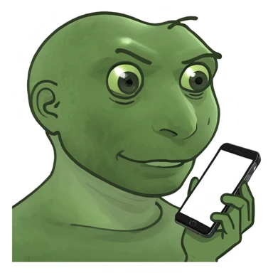 Chipotle worker sitting on a toilet with a phone in their hands  sticker