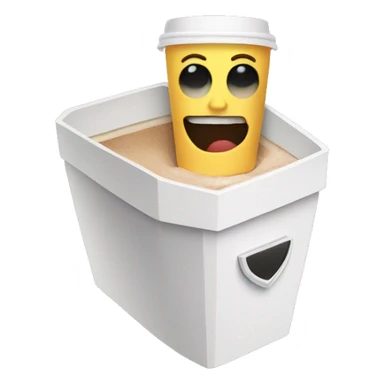 coffee cup in casket sticker